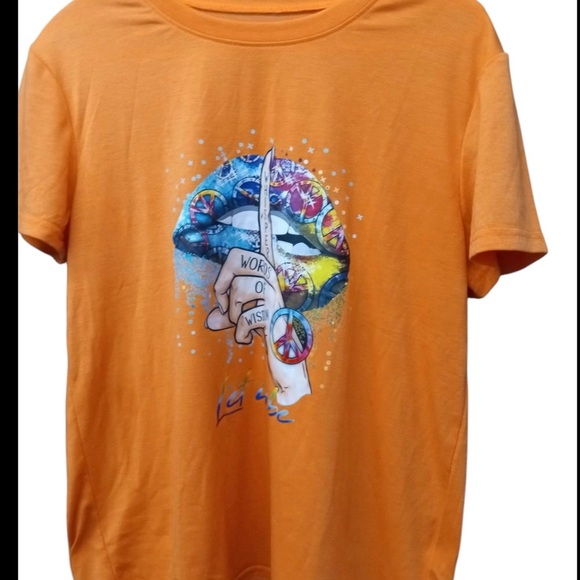 Orange Whisper Words of Wisdom Graphic Tee - Picture 2 of 3
